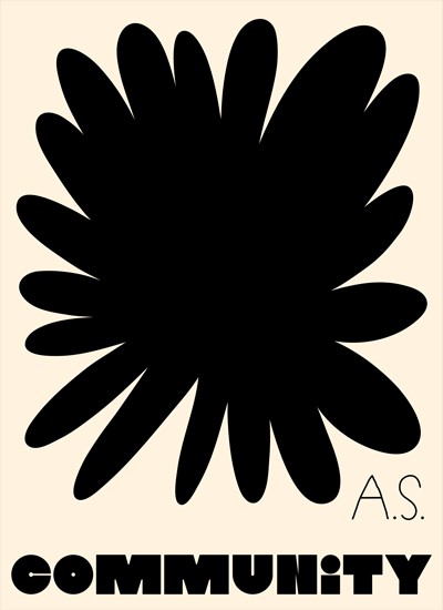 Silhouette eines schwarzen Blumes 