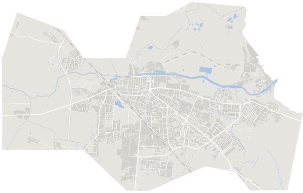 Helle Landkarte von Greifswald 
