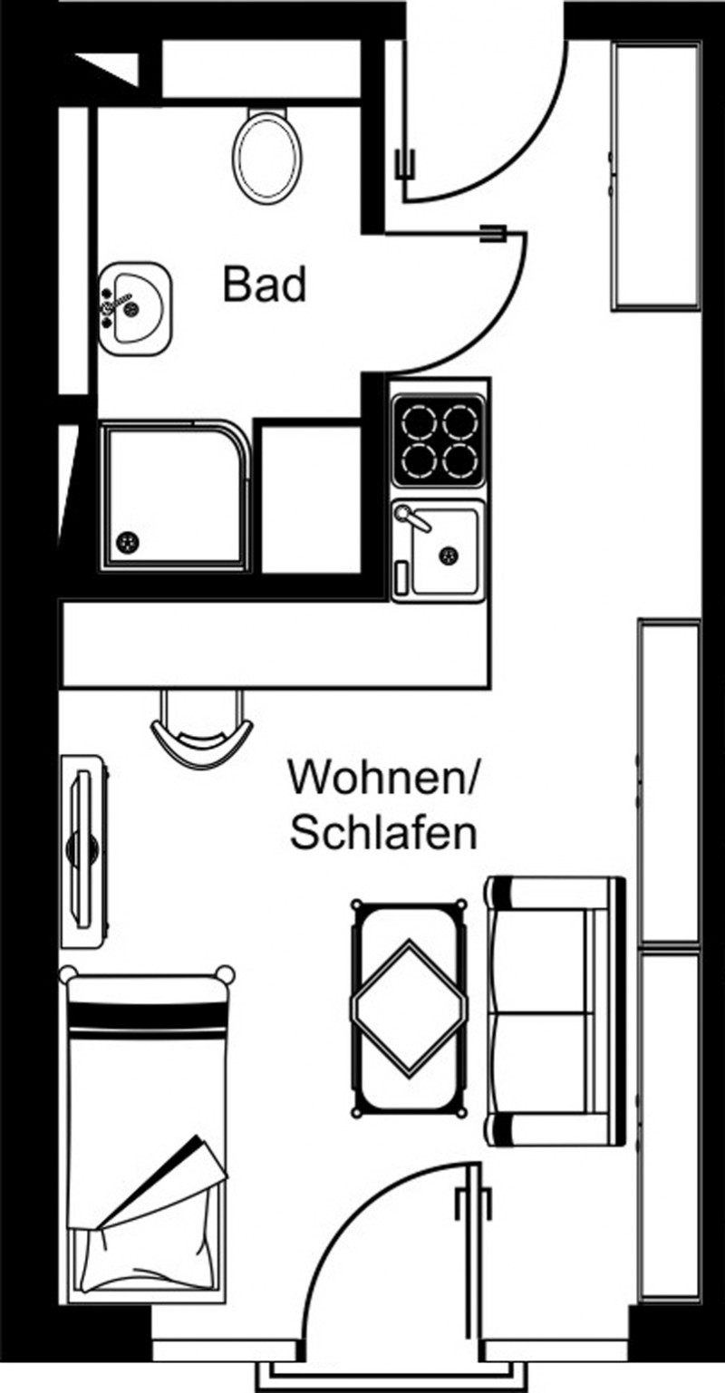 Floor plan of our Comfort Apartments