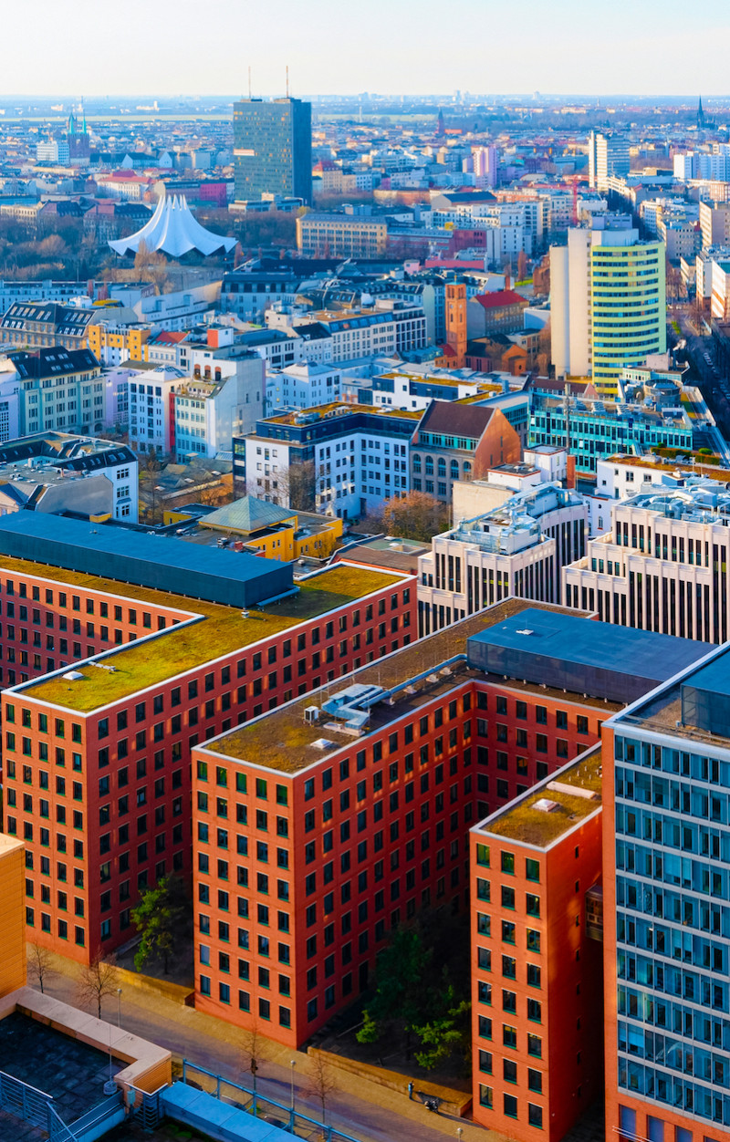 Berlin city aerial view