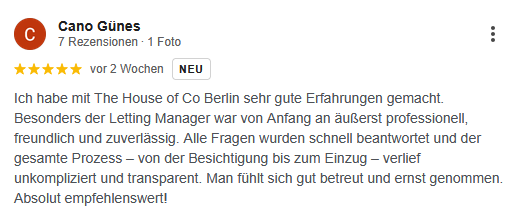 5 Star review Google My Business House of Co