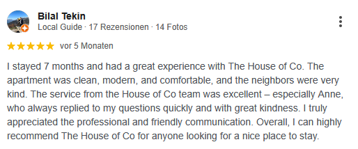 5 Star review Google My Business House of Co