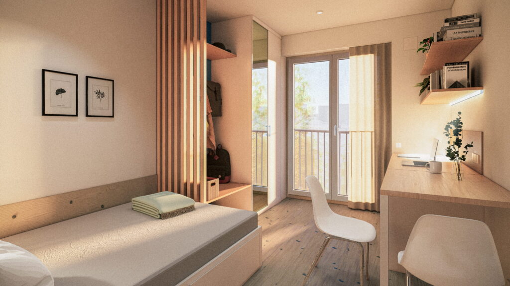 Micro Apartment - Bed and Window